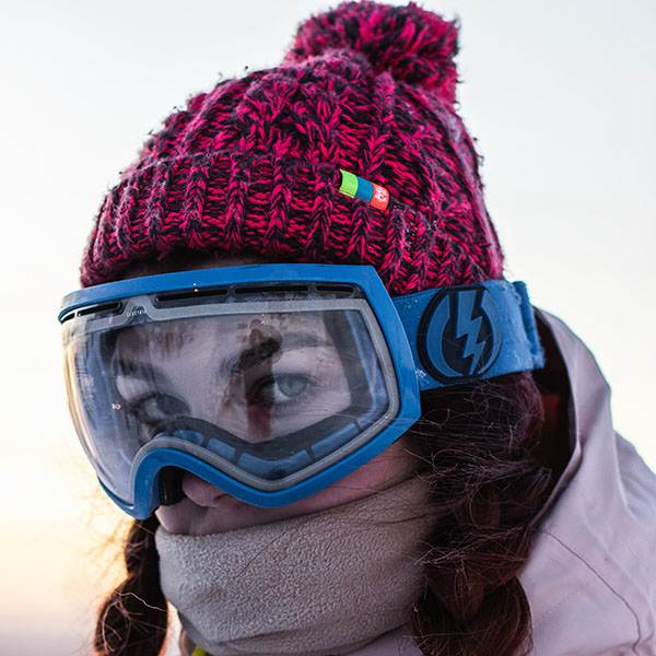 Plastic snow goggles visor