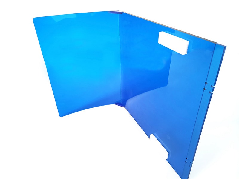 bending to polycarbonate shield