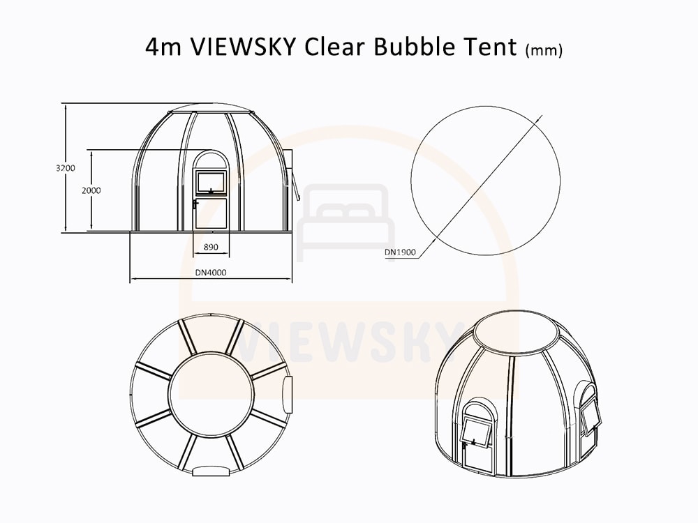 VIEWSKY Clear Bubble Tent