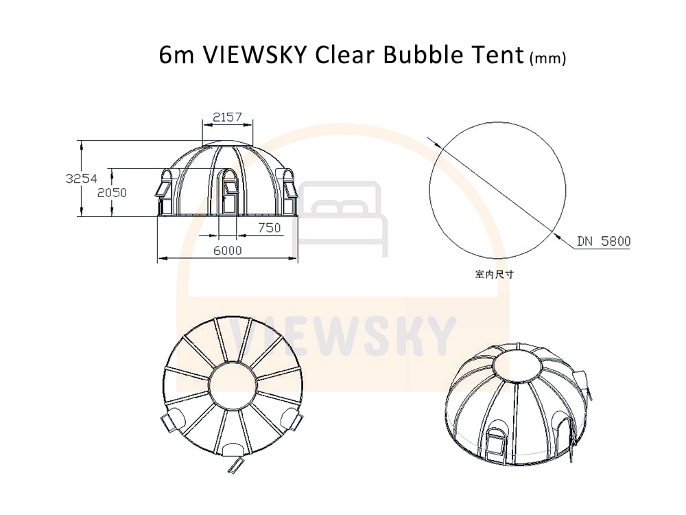 Clear bubble tent