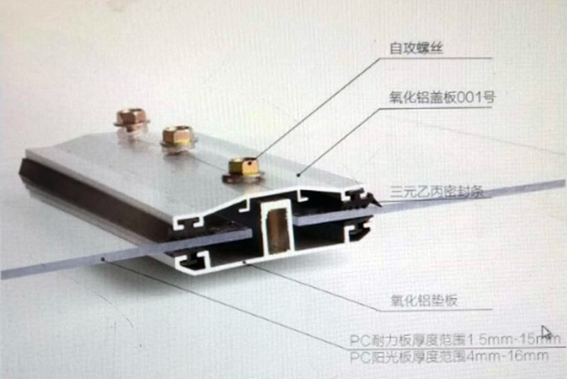 Accessory of polycarbonate roofing sheet