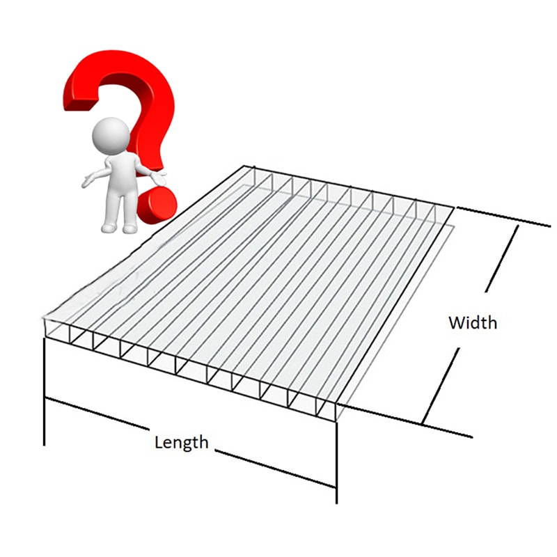 Multiwall polycarbonate sheet Size