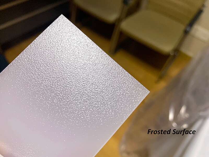 Light Diffuser with frosted surface