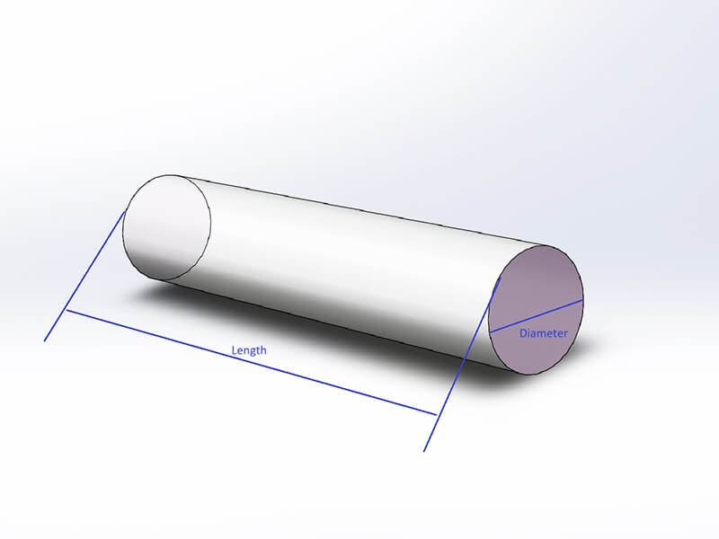 Size of polycarbonate rod